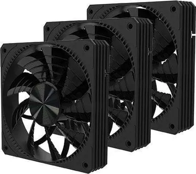 Produktbild von Ventilator PREYON FALCON EYE 120 PWM 3 PACK, hydraulisch gelagert, 120 mm PWM-Lüfter, Gummi-Vibrationsschutzpads