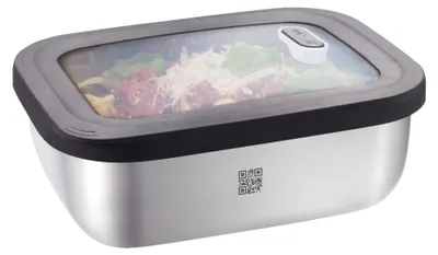 Obrázek produktu pro GEFU 12775, Kontejner, Obdélníkový, 1,3 l, Černá, Nerezová ocel, Plast, Nerezová ocel, 300 °C