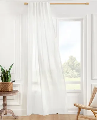 Produktbild von 100% Leinen Netzvorhang Weiß - 240 cm - Für Schlafzimmer und Wohnzimmer