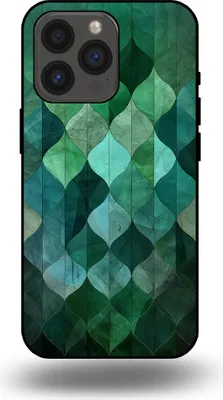 Produktbild von Smartphonica Handyhülle passend für iPhone 13 Pro mit grünem Blätterdruck - TPU Backcover Hülle grünes Blattdesign - Grün