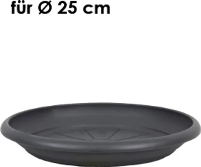 Produktbild von Livinja Untersetzer d= 24 cm, für Pflanzkübel Zylinder d= 25 cm, anthrazit, Polypropylen