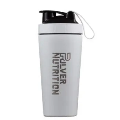 Produktbild von Pulver Premium Edelstahl Shaker 1000 ml – Weiß – Protein Shaker mit Shakerball – BPA-frei, auslaufsicher, kratzfest – Thermosbecher für Sport & Alltag