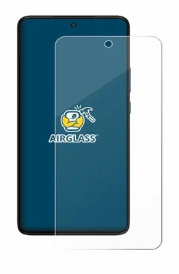A screen protector is shown partially covering a smartphone.