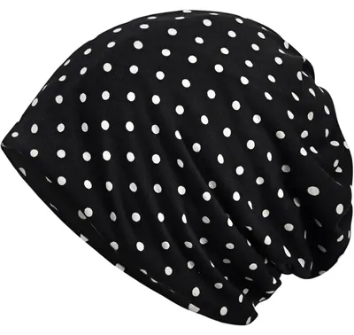 Produktbild von Mütze Damen Herren, Slouch Beanie Baumwolle, Dünne Schlafmütze Turban Chemo Kopfbedeckung, Leichte Atmungsaktiv Jersey Longbeanie Cap Schwarz
