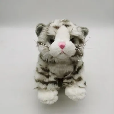 Image de Chat rayé gris en peluche