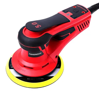 Image de Ponceuse excentrique électrique - 350 W - Moteur sans balais - 10 000 tr/min - Vitesse variable - Course de ponçage de 5,0 mm - Avec papier abrasif