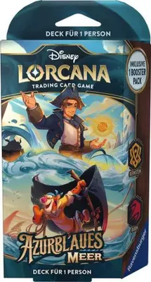 Produktbild von Ravensburger 11098415 Disney Lorcana: Azurblaues Meer - Bernstein und Rubin Einzelspieler Deck (Deutsch)