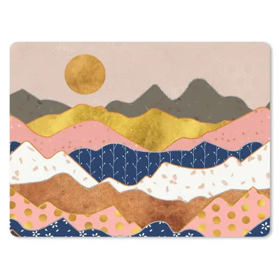 Produktbild von MuchoWow® Mauspad Mousepad Pastell - Gold - Muster 40x30 cm - Mousepads - Maus Mat - Pad - Mausunterlage - Anti Rutsch