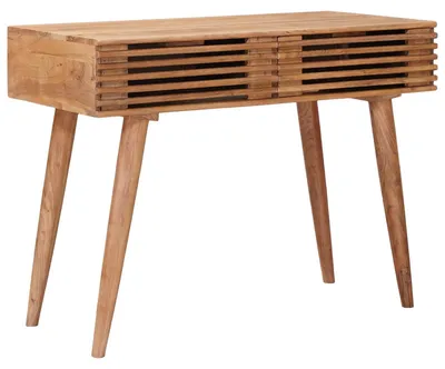 Produktbild von Maison Exclusive - Handgemachter Schreibtisch Teakbraun 100 x 48 x 76 cm