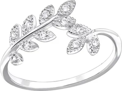 Produktbild von 925 Silber Ring Zweig Olivenblatt offen 50 (15.9 mm Ø)