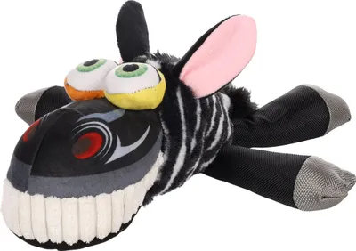 Produktbild von Flamingo Hundespielzeug Hoofa Zebra schwarz