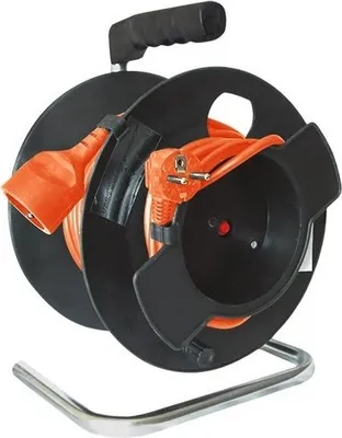 Immagine prodotto di Solight PB11O cavo di prolunga in bobina, 1 presa, 25 m, cavo arancione, 3 x 1,5 mm2