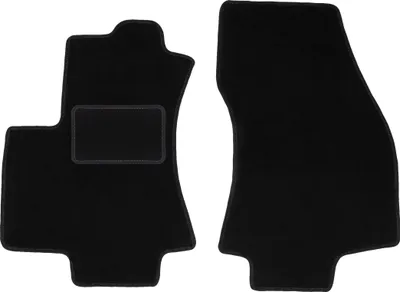 Produktbild von Velours-Fußmatten Vorne passend für Opel Zafira A (Minivan, Bj. 1999-2005) –  schwarz, passgenau, mit Befestigungen set 2 Stk. - STANDARD