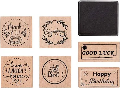 Produktbild von Crelando Stempelset 305964 7-teilig Happy Birthday