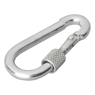 Produktbild von Karabinerhaken Metall 5x50mm mit Schraubverschluss 2 Stück im Blister