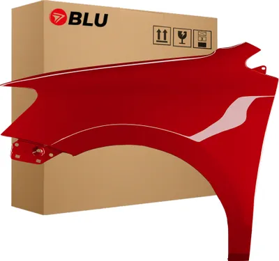 Image de BLU Aile Compatible avec VW Volkswagen Polo 6R1 LY3D Gauche Rot TornadoRot | 2009-2017 | Avant | Peint| Prêt à Monter | Acier