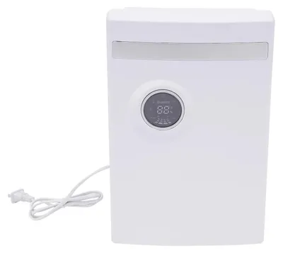 Obrázok produktu pre Odvlhčovač vzduchu 220 V – Elektrický odvlhčovač – Nádrž 2,2 l – Plocha do 30 m² – Príkon 100 W – LED displej – Automatické vypnutie – Biela