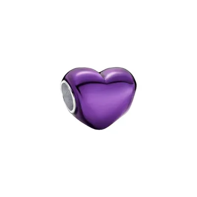 Produktbild von Pandora Charm Damen Violettes Metallic-Herz Sterling-Silber 793337C01
