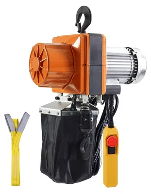 Productafbeelding van VEVOR Elektrische kettingtakel, draagvermogen 2200 lbs, hefhoogte 10 ft, snelheid 10,5 ft/min, 230 V, eenfasige brugkraan met G100-ketting, 10 ft bedieningskabel