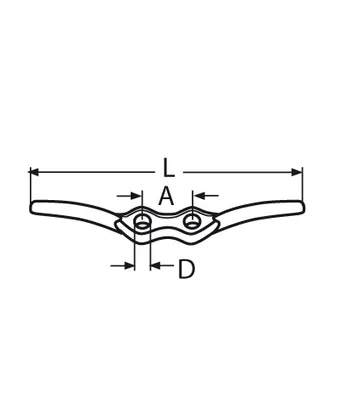 Produktbild von Flaggenklampe, 114mm, Edelstahl A4