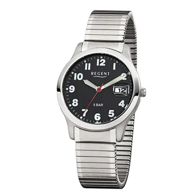 Produktbild von Regent F-895 Herren-Armbanduhr, Edelstahl-Gehäuse, Metall-Armband