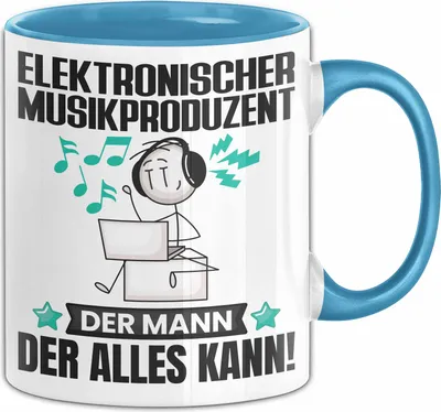 Produktbild von ElektronischerMusikproduzent Tasse Geschenk für ElektronischerMusikproduzent Der Mann Der Alles Kann Geschenkidee zum Geburtstag (Blau)