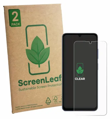 Produktbild von 2x ScreenLeaf Schutzfolie für Lava Bold N2 5G nachhaltiger Displayschutz Display Schutz Folie Klar Transparent