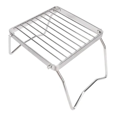 Zdjęcie produktu dla Stojak na grill do kuchenki kempingowej, grill kempingowy ze składanymi nóżkami, ruszt do grilla do kuchenki kempingowej, ruszt do grilla na ognisko, stojak na mini kuchenkę kempingową, stojak na ognisko