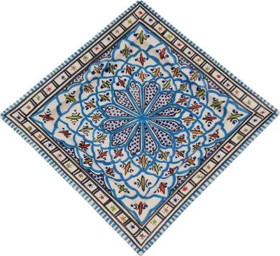 Immagine prodotto di Piatto quadrato Bakir turchese - L 19 cm