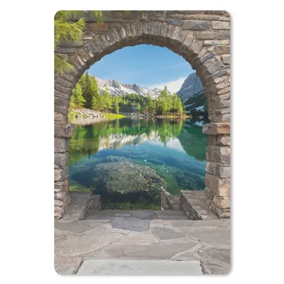 Produktbild von MuchoWow® Mauspad Mousepad Aussicht - Berg - Landschaft - Wasser 18x27 cm - Mousepads - Maus Mat - Pad - Mausunterlage