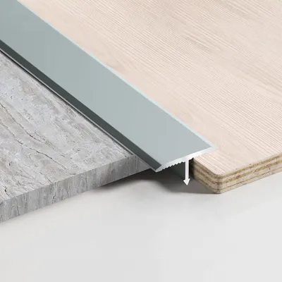 Produktbild von Übergangsprofil Alu, 900x20mm, grau, 3-teilig, für Laminate