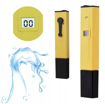 Obrázek produktu pro Měřič pH vody do akvária, elektronický tester kyselosti, ATC automatická kompenzace teploty, kalibrace, žluto černý