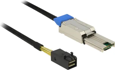 Zdjęcie produktu dla DeLOCK 83620, 1 m, Mini SAS SFF-8088, Mini SAS HD SFF-8643, Prosty, Prosty, Męska/Męska