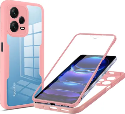 Immagine prodotto di Xiaomi Poco X5 Custodia protettiva, Built-in screen protector 360 gradi protezione completa custodia del telefono per Xiaomi Poco X5 / Redmi Note 12 Pro Rosa