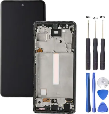 Produktbild von Für Samsung Galaxy A52 5G SM-526B   Display Full  LCD mit Rahmen Einheit Touch Ersatzteil Reparatur Schwarz