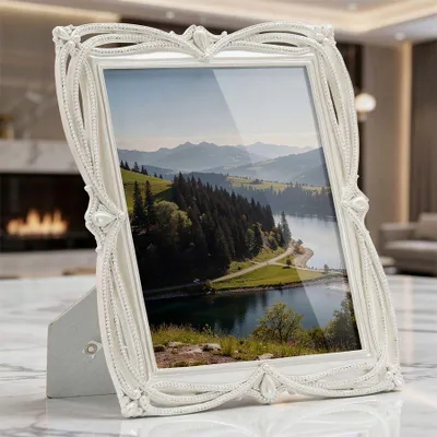 Obrázek produktu pro Fotorámeček ze stříbrné pryskyřice 27x1,7x32 cm (vnitřní rozměr 20x25 cm)