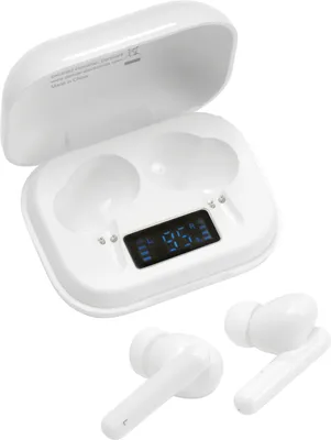 Produktbild von Hanseatic HWE-23 wireless In-Ear-Kopfhörer, LED Ladestandsanzeige, Bluetooth, weiß