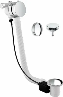 Immagine prodotto di Accessori Bruckner - Set di scarico e troppopieno per vasca da bagno, con riempimento, bovden 700 mm, cromo 164.270.1