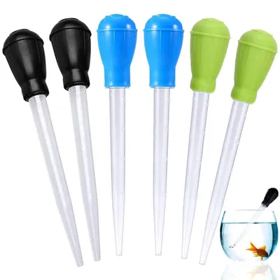 Productafbeelding van Aquarium syphon, 6 stuks waterwisselaar en pipet druppelaar