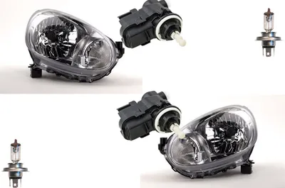 Productafbeelding van Johns, koplampen geschikt voor de Nissan Micra K13 (2010-2013), links en rechts, met H4 lampen + servomotor
