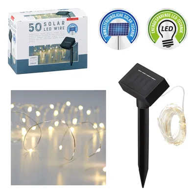 Zdjęcie produktu dla Łańcuch świetlny LED z miedzianym przewodem, 50 diod LED, 590 cm