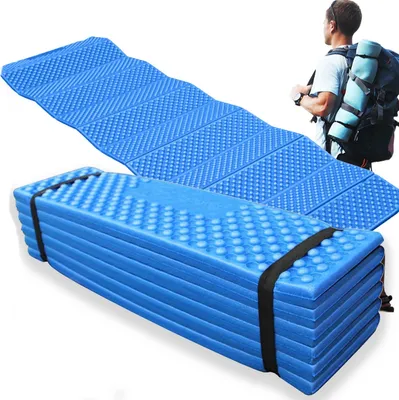 Produktbild von Faltbare Reisegymnastikmatte Militärurlaub 180Cm Blau