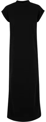 Image de Build Your Brand - Robe pour femme, épaules tombantes, Sorona, longue RW11424 (XXL) (noir)