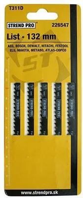 Image de Lame de scie sauteuse Strend Pro T311D, 132 mm, 6 dents, pour bois, pack de 5 pieces