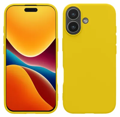 Produktbild von kwmobile Hülle kompatibel mit iPhone 17 Hülle - Weiche und schlanke TPU Silikon Handyhülle - Stoßabsorbierendes Flexibles Case - Strahlend Gelb