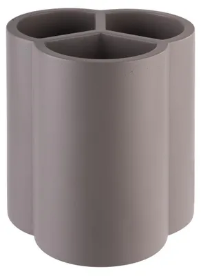 Produktbild von APS 11750 Besteckbehälter ELEMENT, Beton, 13 x 13 cm, Höhe 14,5 cm, möbelschonende Unterseite, 3 Fächer, grau