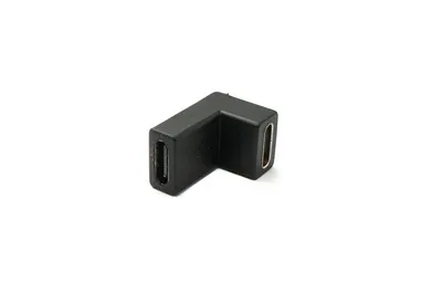 Produktbild von USB 3.1 Adapter Typ C Buchse zu Buchse Winkel Kabel in Schwarz