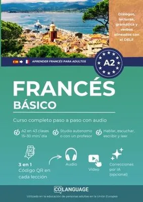 Produktbild von Aprender francés A2 básico: curso completo paso a paso con audio