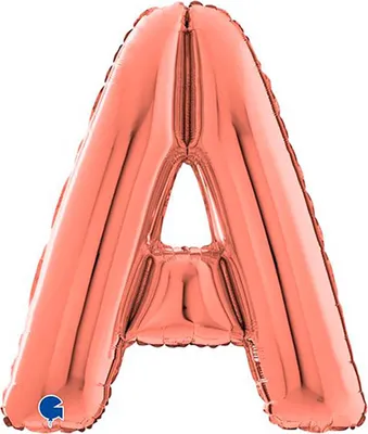 Produktbild von Riesenbuchstabe Folienballon 26"/66cm | Rosegold #A