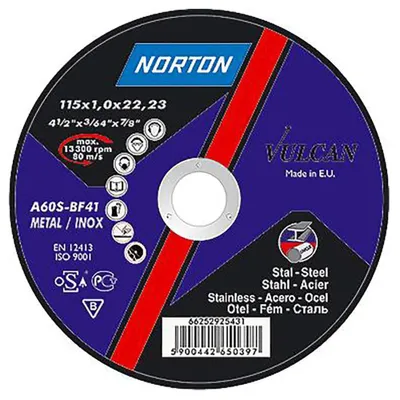 Immagine prodotto di Disco da taglio NORTON "Vulcan" Max. 13.300 giri/min, 80 115 x 1,0 x 22